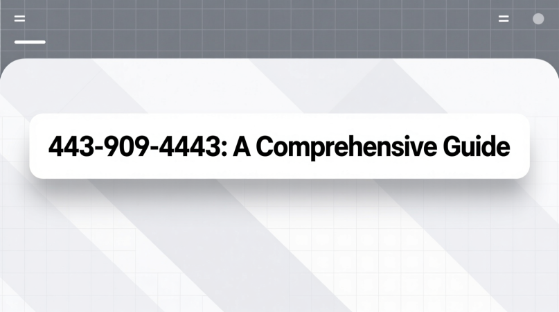 443-909-4443: A Comprehensive Guide